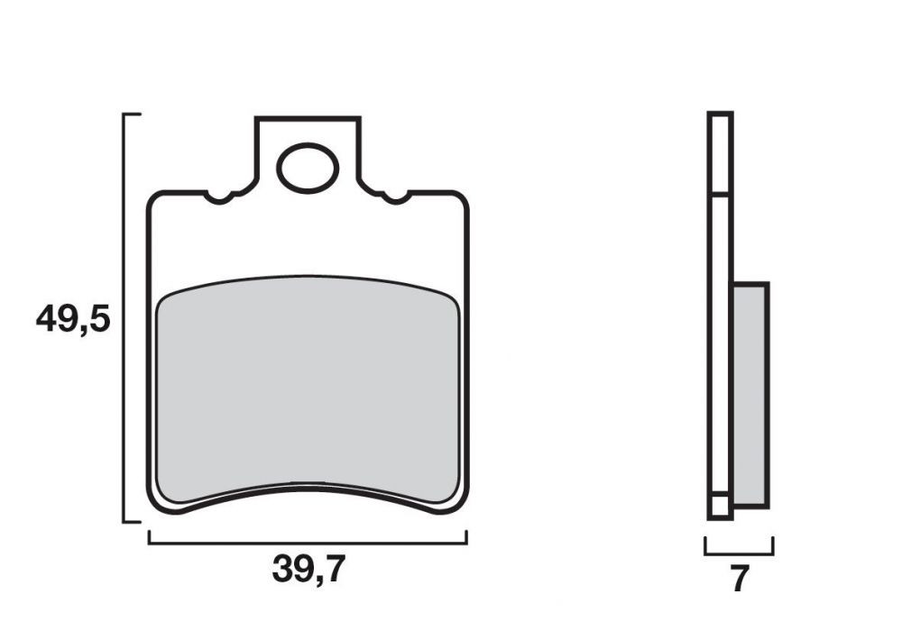 Plaquette de frein Arrière Brembo 07003 CC