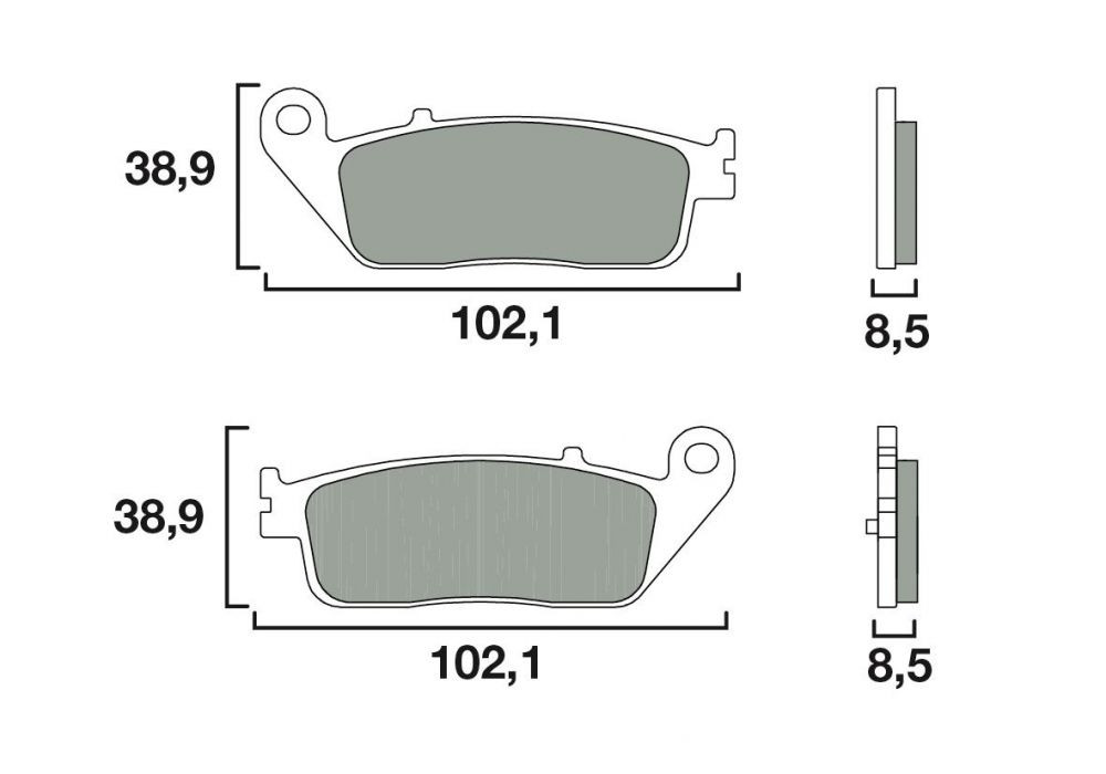 Plaquette de frein Arrière Brembo 07098 CC