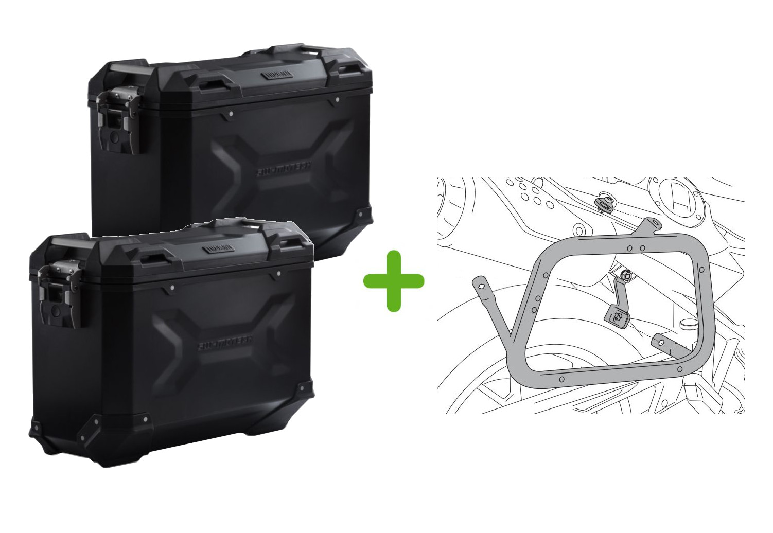 Kit Valises Latérales Trax ADV SW-Motech pour Multistrada 950 (17-20) KFT.22.114.70002