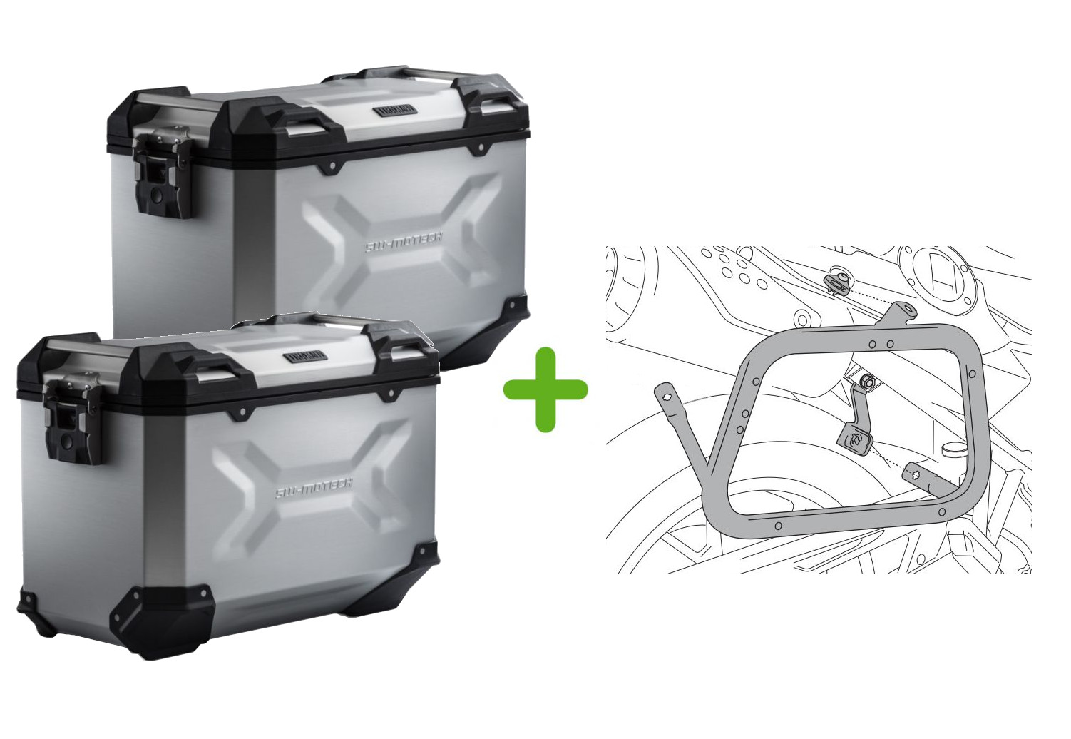 Kit Valises Latérales Trax ADV SW-Motech pour Multistrada 950 (17-20) KFT.22.114.70002