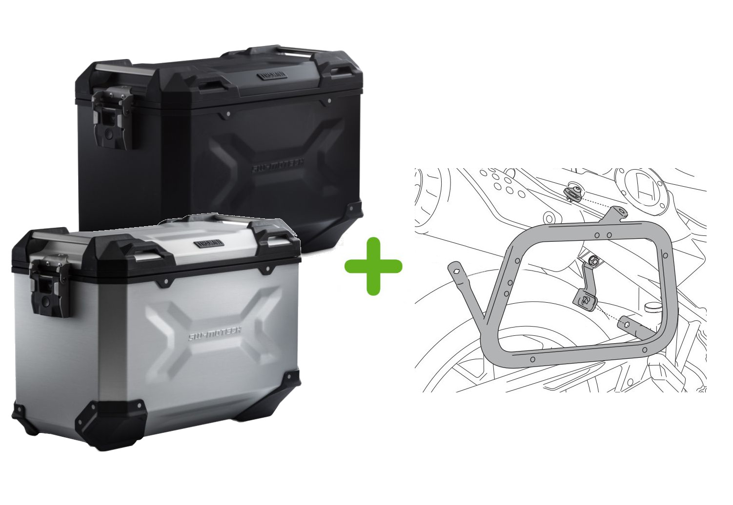 Kit Valises Latérales Trax ADV SW-Motech pour Multistrada 950 (17-20) KFT.22.114.70002