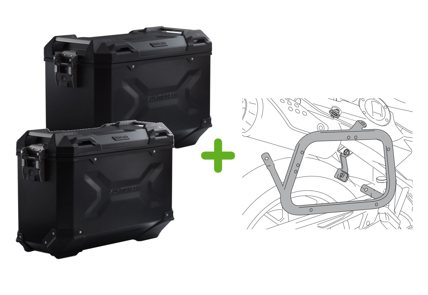 Kit Valises Latérales Trax ADV SW-Motech pour Africa Twin 1000 (16-17) KFT.01.622.70001