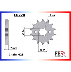 Kit Chaine Moto FE pour YZF-R 125 (08-18)
