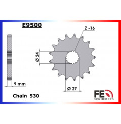Kit chaîne Moto FE pour GSX-R 1000 (09-16)