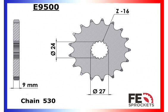 Kit chaîne Moto FE pour GSX-R 1000 (09-16)