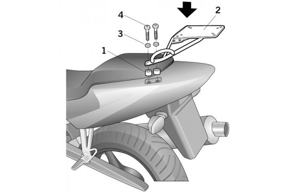 Support Top Case Shad pour CBR 600 F (01-08)