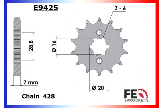 Kit Chaîne Moto FE pour Suzuki TSR 125 (89-96)