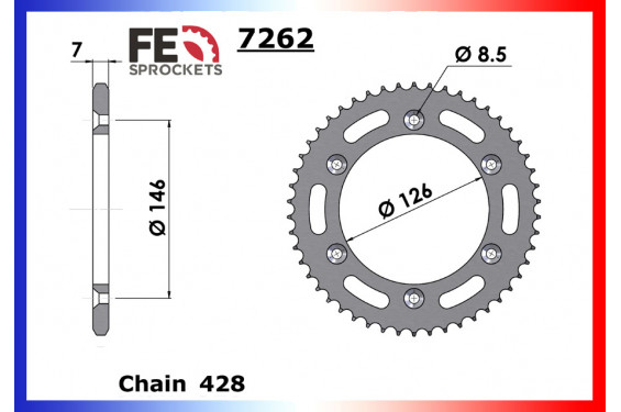 Kit Chaîne Moto FE pour Suzuki TSR 125 (89-96)