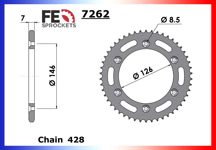Kit Chaîne Moto FE pour Suzuki TSR 125 (89-96)