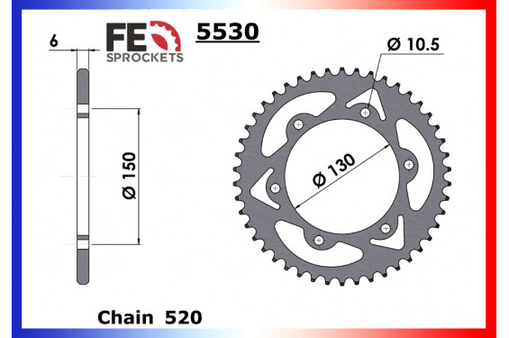 Kit Chaine Moto FE pour Honda NX650 Dominator (91-94)