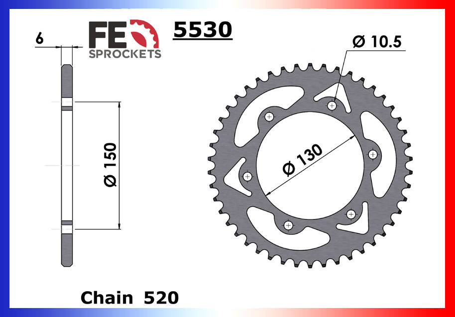 Kit Chaine Moto FE pour Honda NX650 Dominator (91-94)