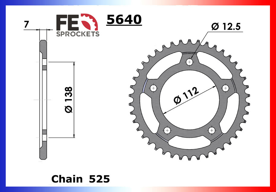 Kit Chaine Moto FE pour Honda Shadow VT750C (97-03)