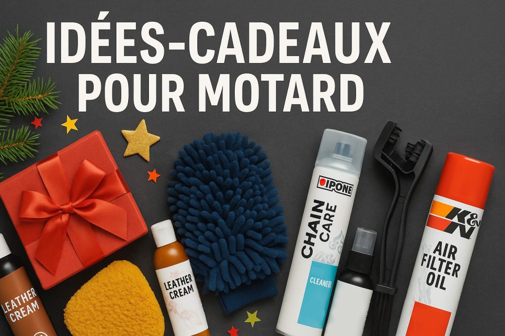 Idées-cadeaux pour motard du pratique, du plaisir, de l’entretien moto !