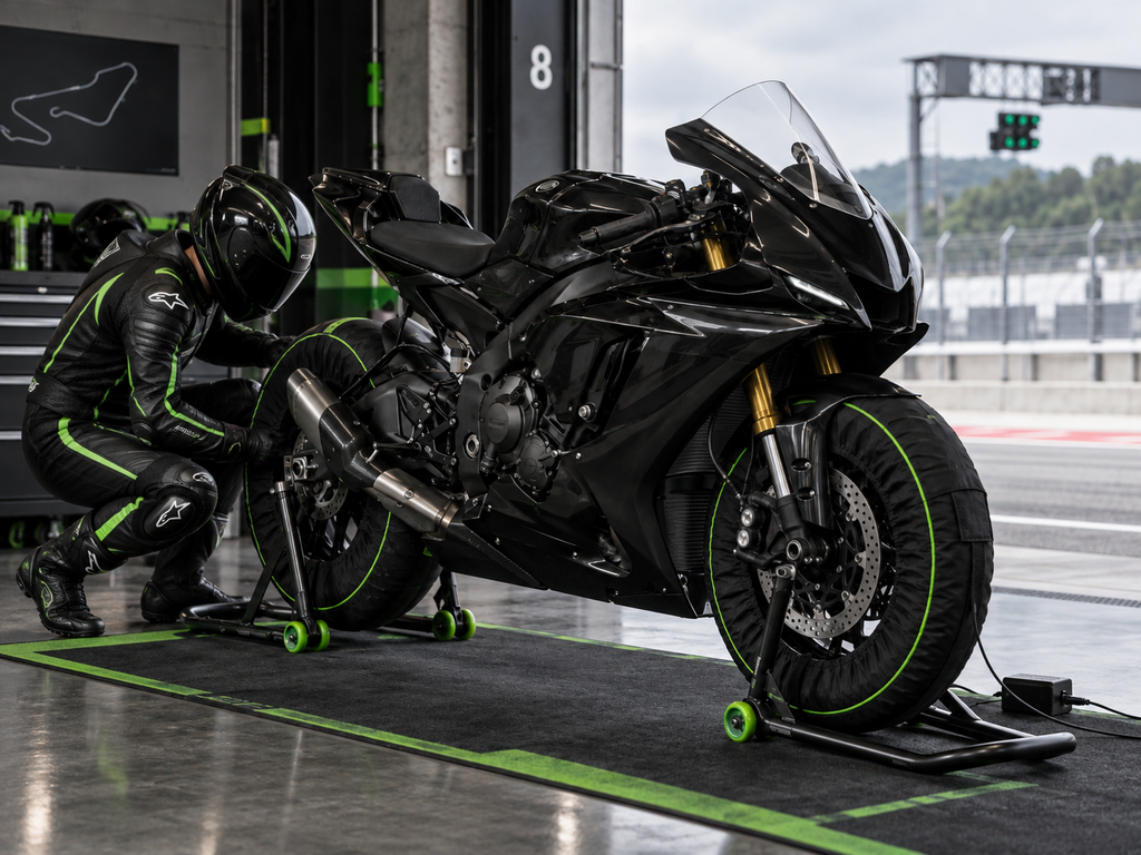 Couverture chauffantes sur moto
