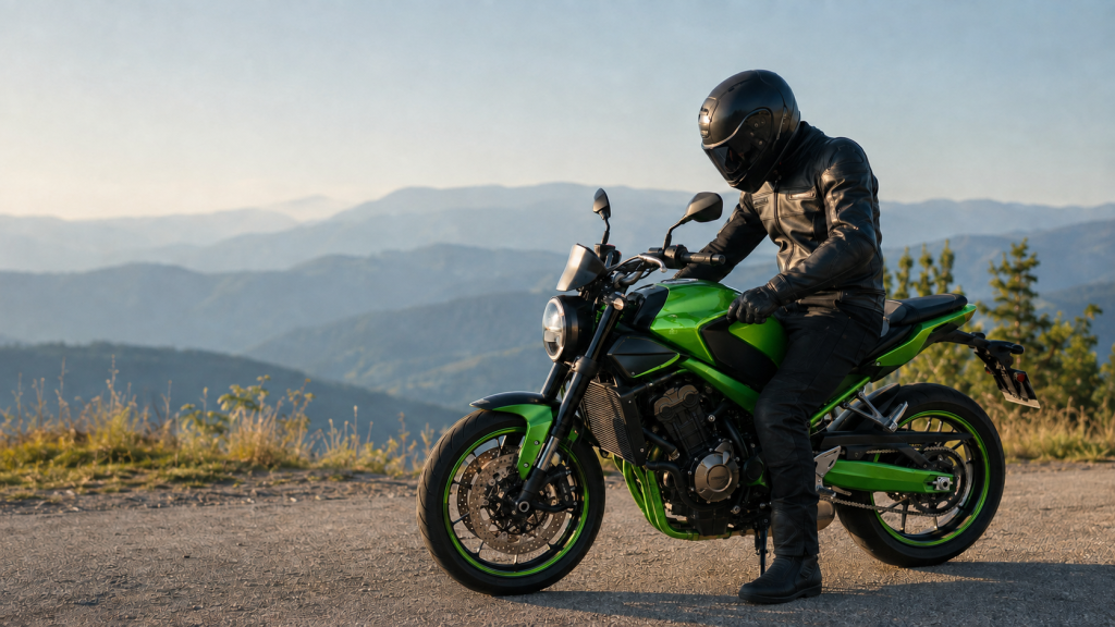 vue avec moto