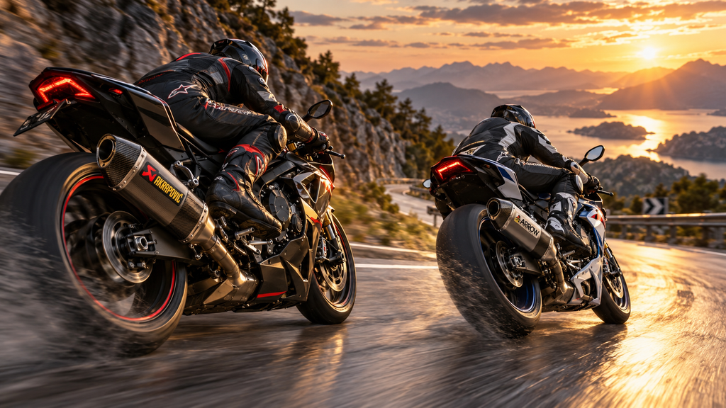 Echappement Akrapovic et Arrow