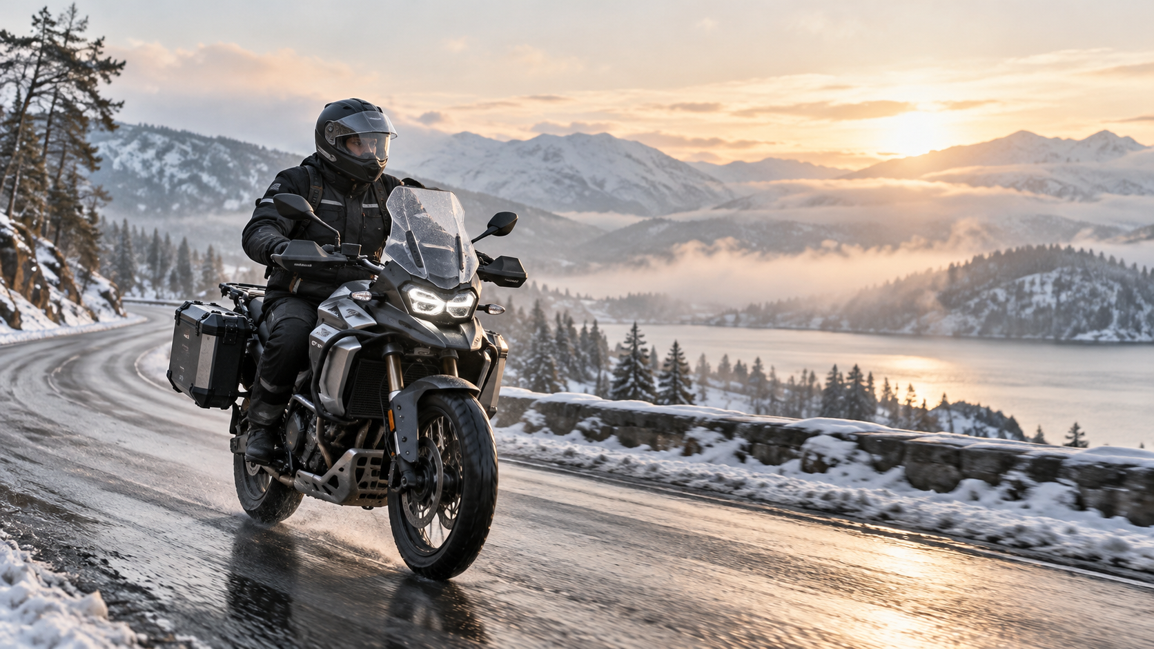 Moto en hiver